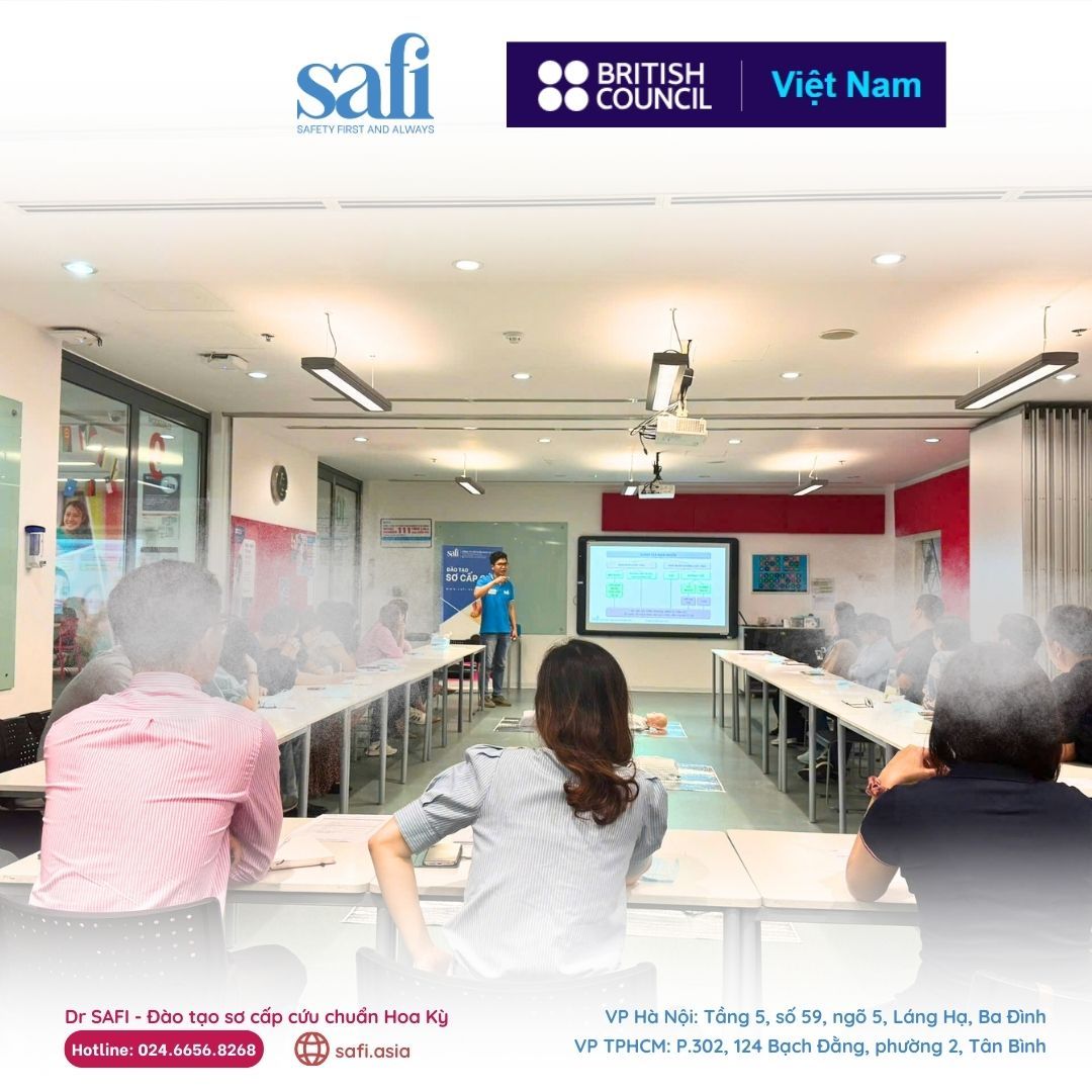 HUẤN LUYỆN SƠ CẤP CỨU CHO DOANH NGHIỆP | SAFI X BRITISH COUNCIL