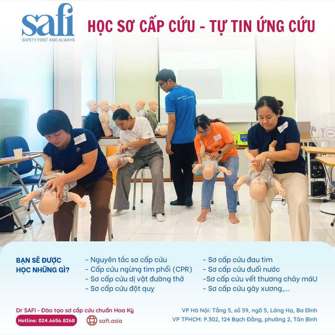 Safi đào tạo Sơ cấp cứu cho người chăm sóc trẻ